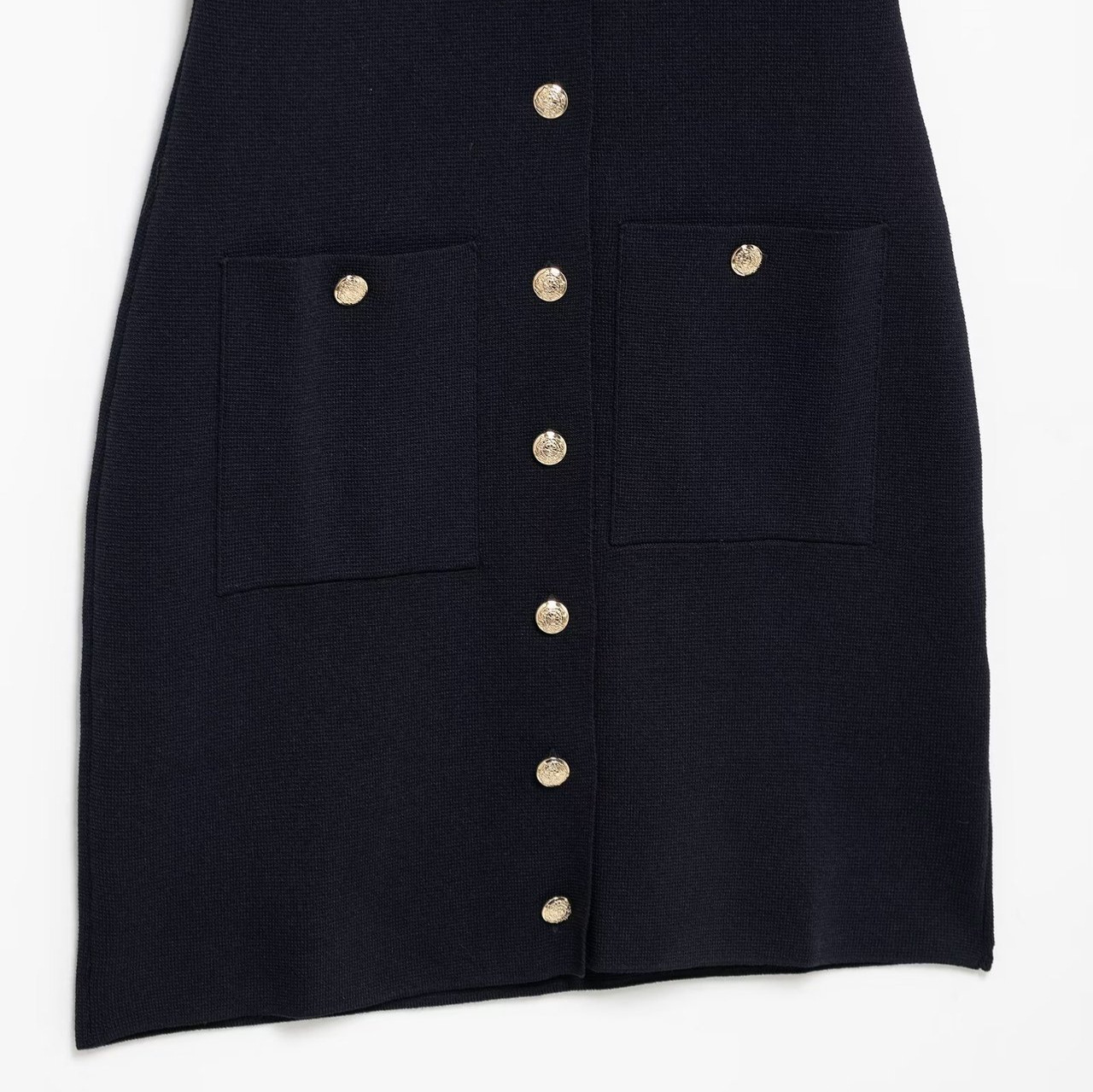 Vestido corto de punto - Estilo clásico europeo KUN-00003