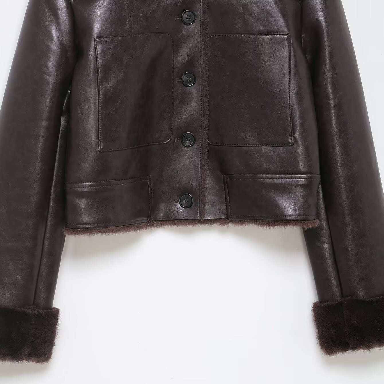 Veste réversible en fausse fourrure - Vêtement d'extérieur tendance pour femme KUN-00157