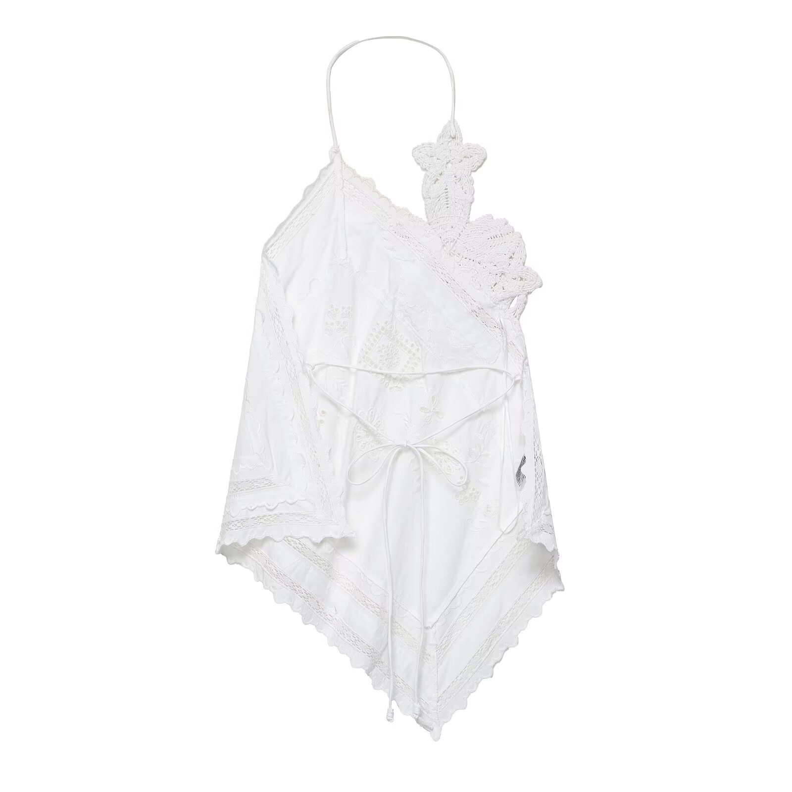 Asymmetrisches Blusentop mit Blumenmuster – Schicke Bluse im europäischen Stil KUN-00119