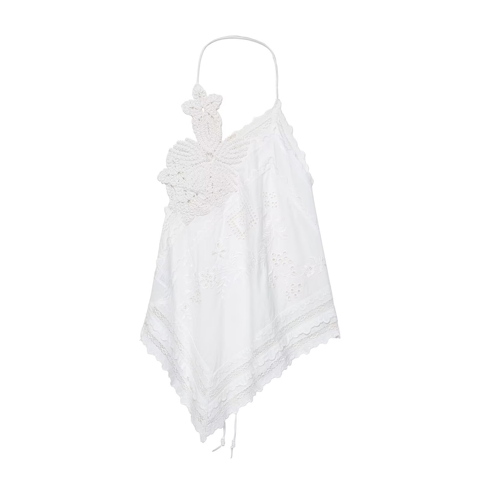 Asymmetrisches Blusentop mit Blumenmuster – Schicke Bluse im europäischen Stil KUN-00119