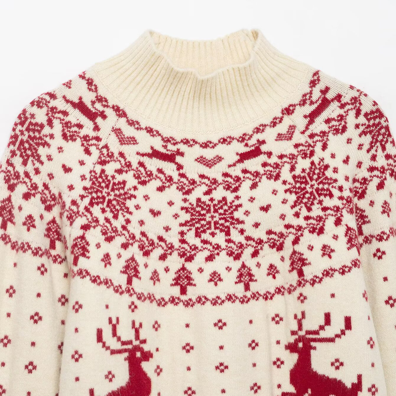 Suéter navideño de punto jacquard KUN-00065