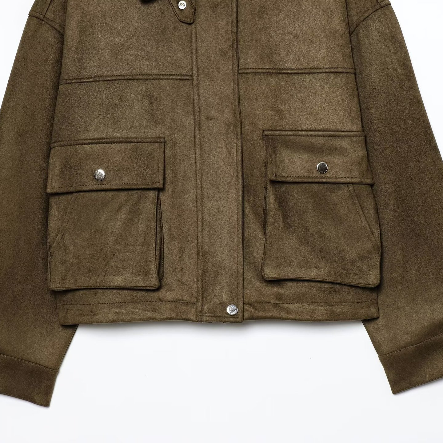 Leder-Fliegerjacke Damen Trendy Flight Bomberjacke KUN-00122