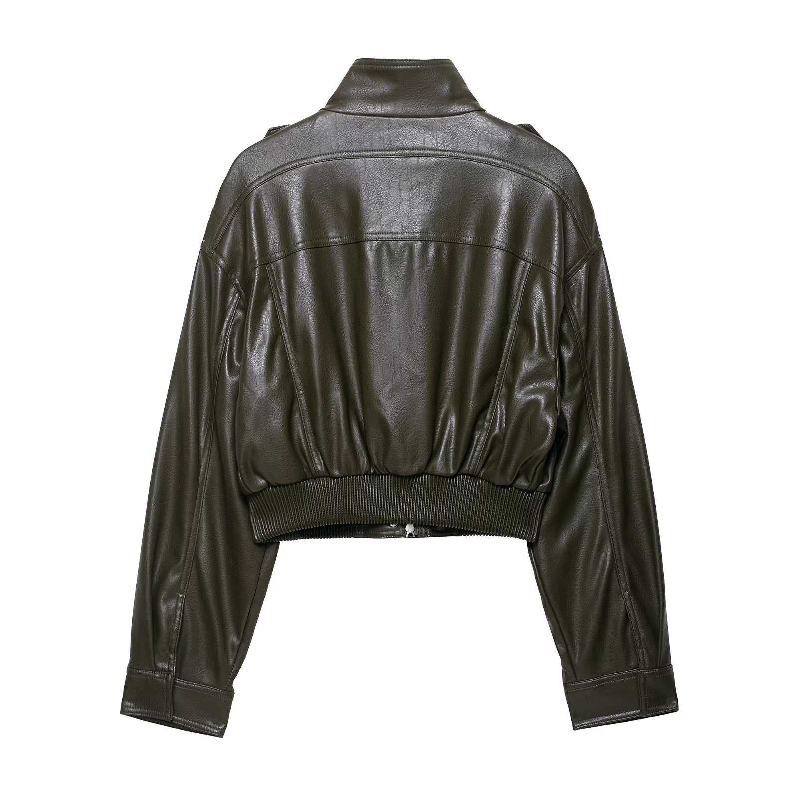 Kurze Jacke aus Kunstleder – Stilvolle Freizeitjacke KUN-00131