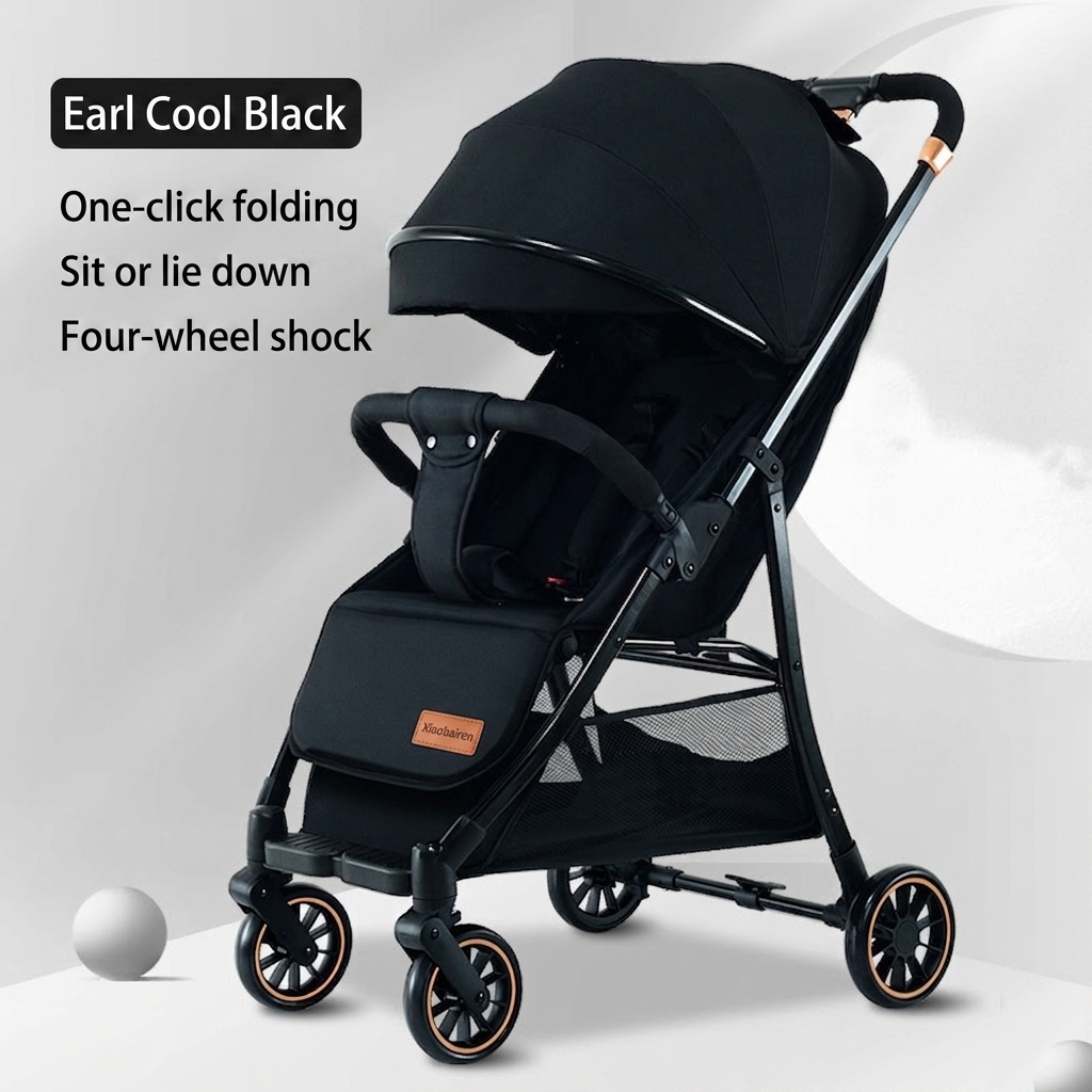 Hochformat-Kinderwagen mit Babywanne - Abnehmbares Verdeck