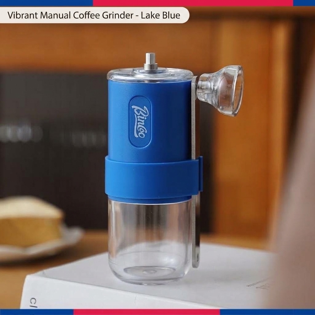 Bincoo Portable Manual Coffee Grinder with Ceramic Burrs