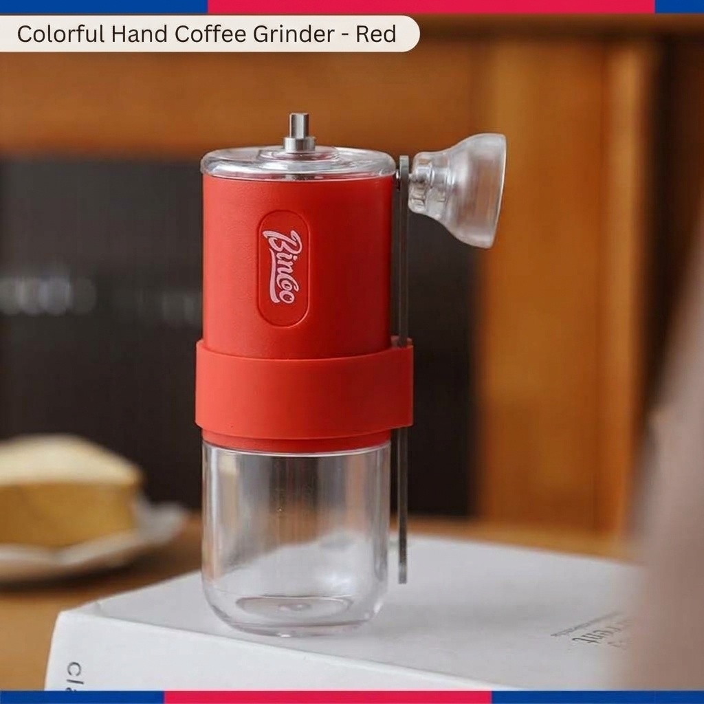 Bincoo Portable Manual Coffee Grinder with Ceramic Burrs