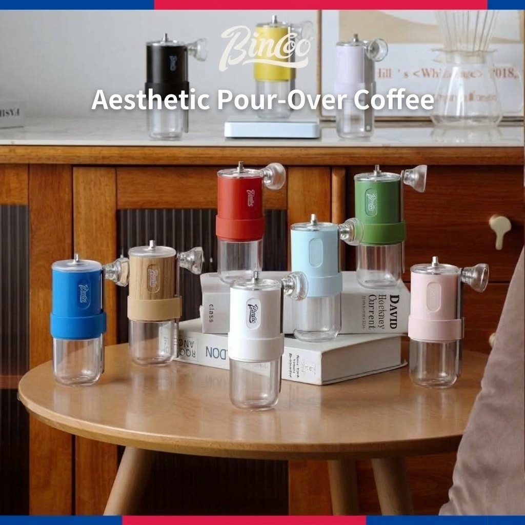 Bincoo Portable Manual Coffee Grinder with Ceramic Burrs