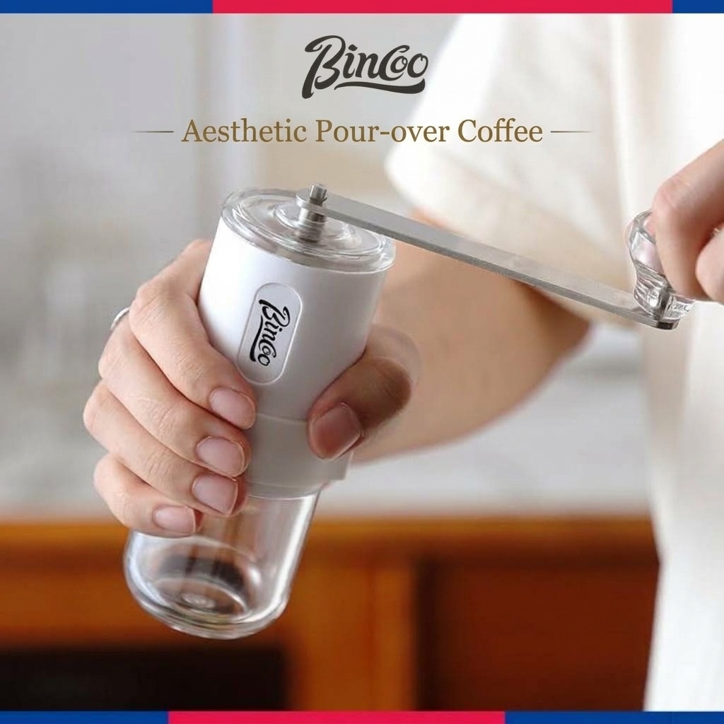 Bincoo Portable Manual Coffee Grinder with Ceramic Burrs