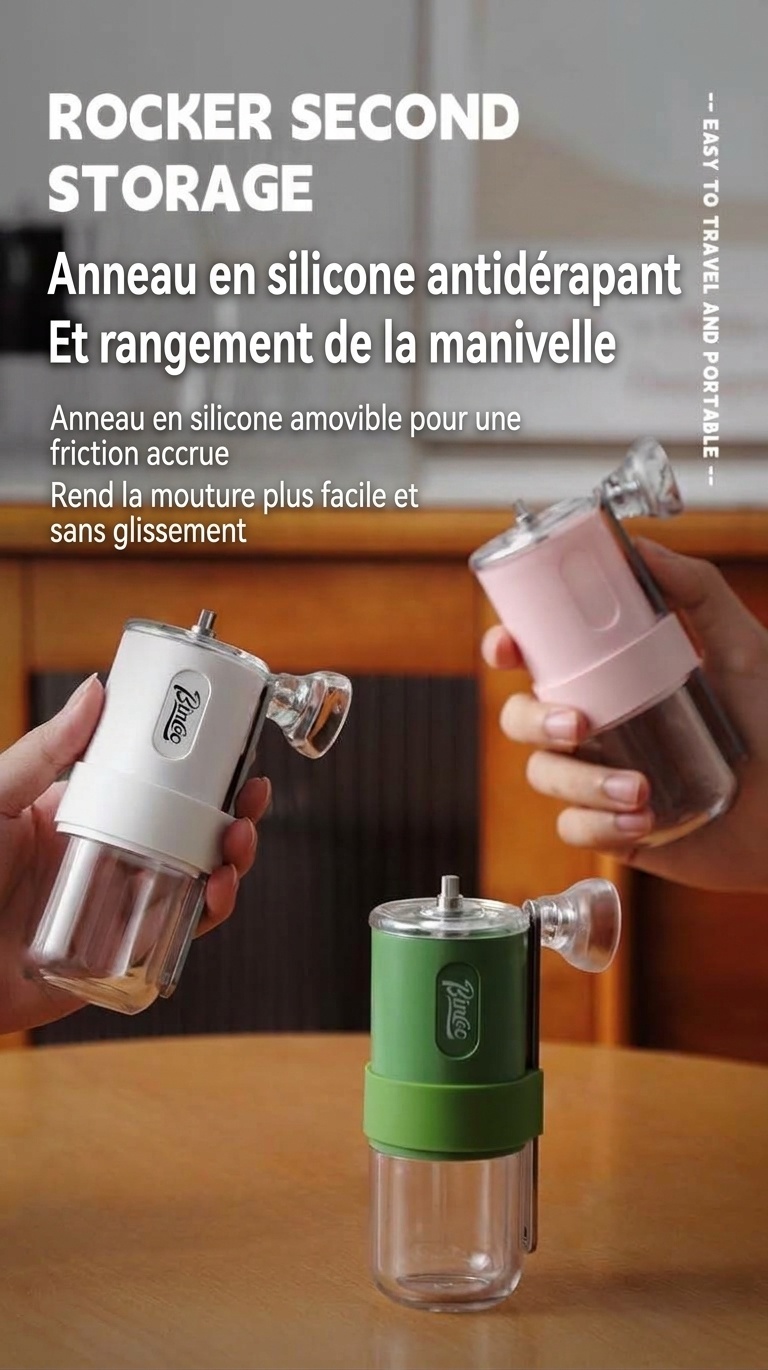 Moulin à café manuel portable Bincoo avec meules en céramique