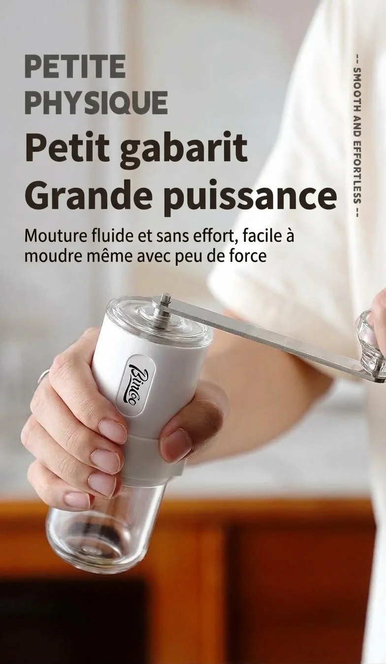 Moulin à café manuel portable Bincoo avec meules en céramique