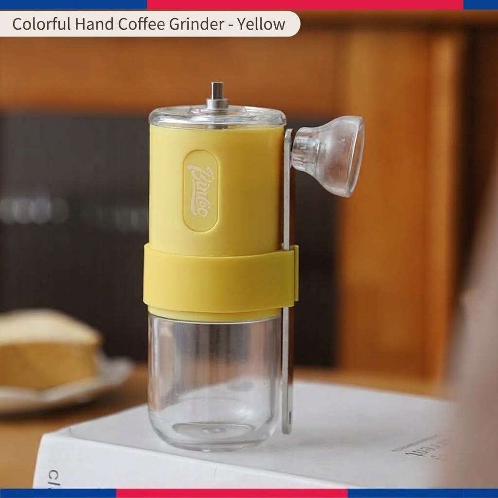 Bincoo Portable Manual Coffee Grinder with Ceramic Burrs