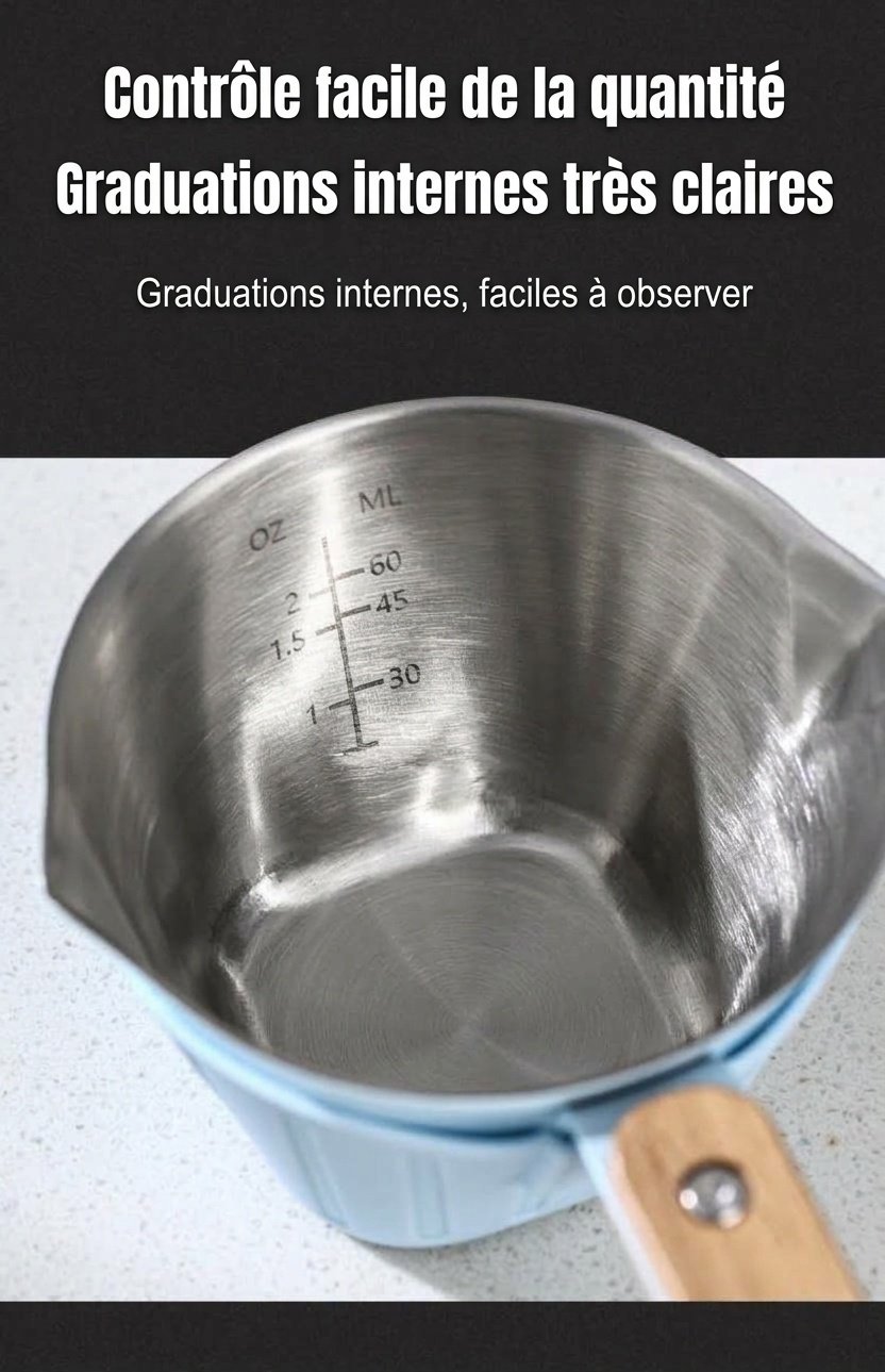 Verre à expresso BinCoo avec manchon en silicone et poignée en bois