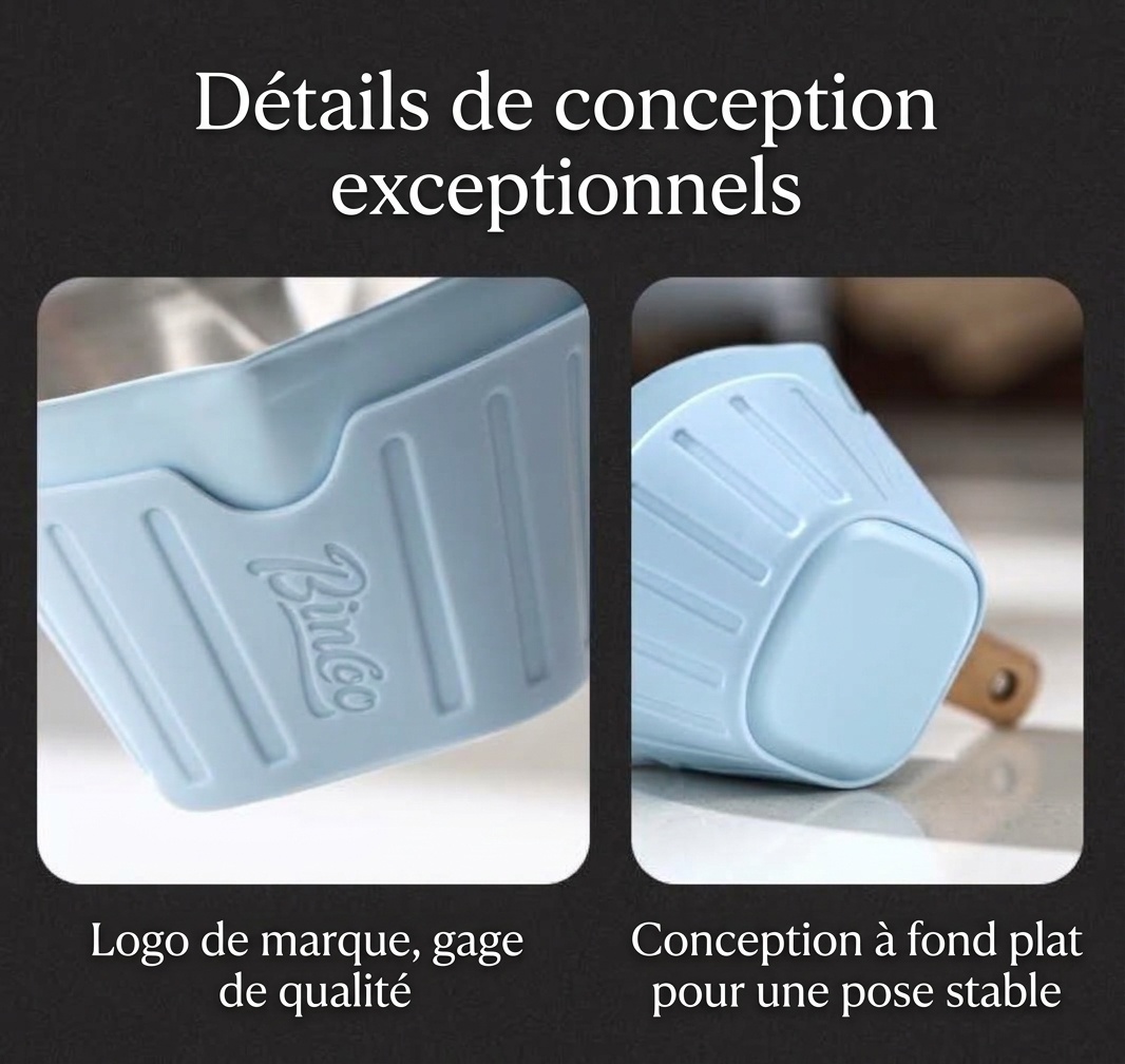 Verre à expresso BinCoo avec manchon en silicone et poignée en bois