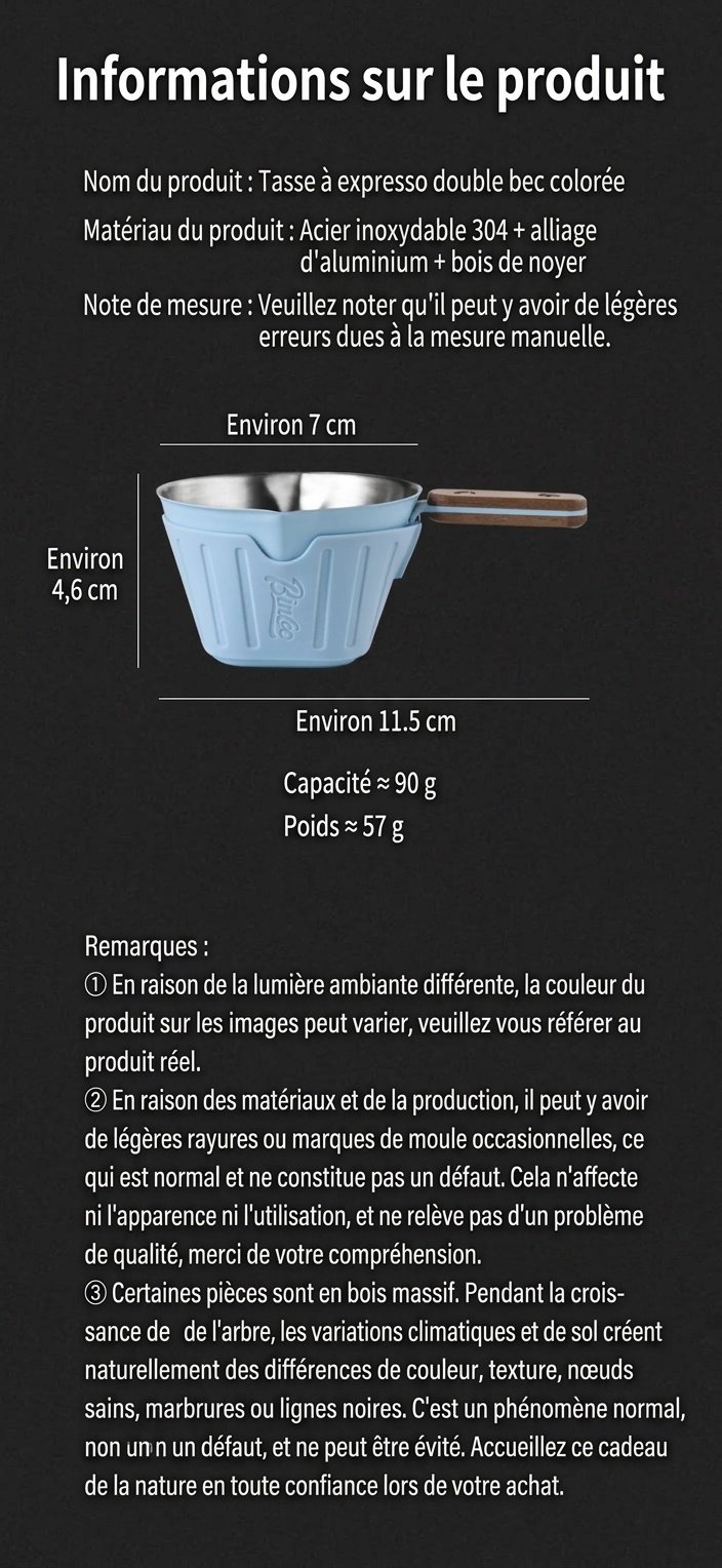 Verre à expresso BinCoo avec manchon en silicone et poignée en bois