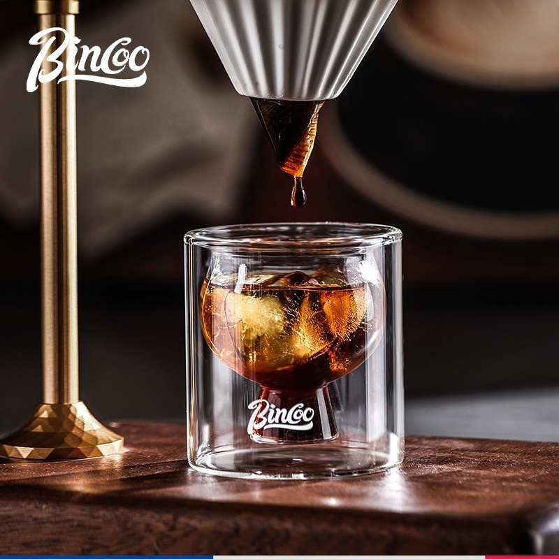 Bincoo Double Wall Glass Coffee Cup - Espresso & Tea Mug