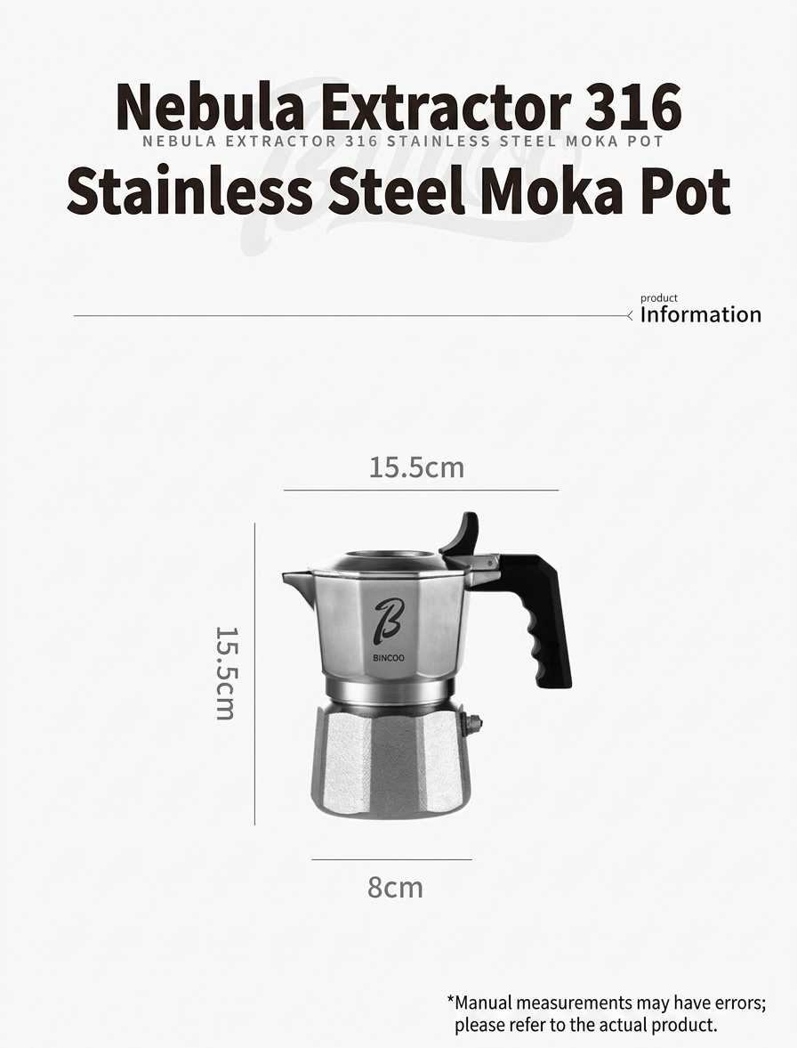 Premium 316 Stainless Steel Moka Pot Coffee Maker