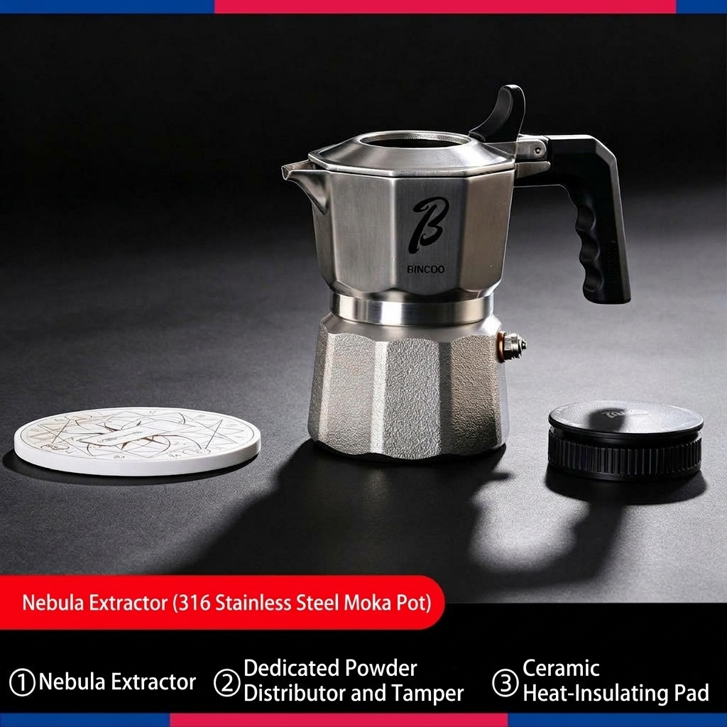Premium 316 Stainless Steel Moka Pot Coffee Maker