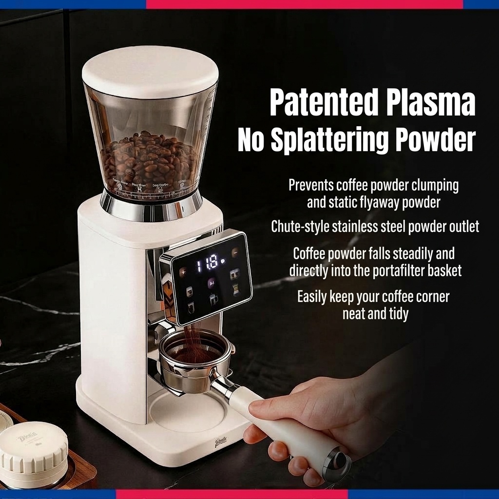 BinCoo Precision Electric Coffee Grinder - 48 Grind Settings