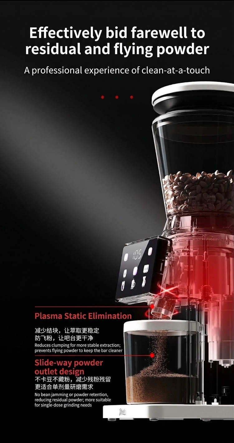 BinCoo Precision Electric Coffee Grinder - 48 Grind Settings