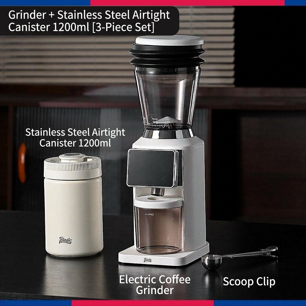 BinCoo Precision Electric Coffee Grinder - 48 Grind Settings