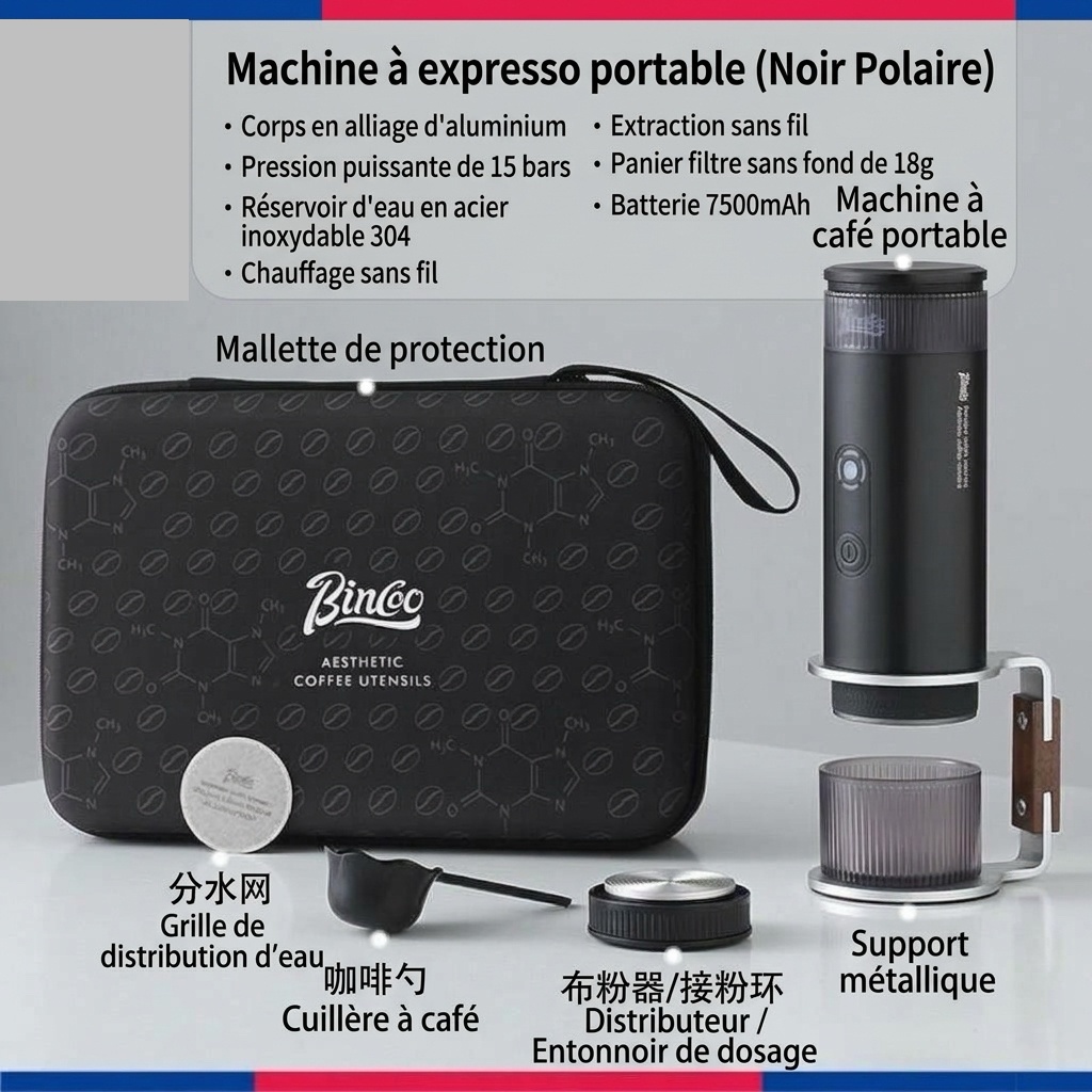 Machine à expresso portable Bincoo H1 Pro - 20 bars, café chaud et froid