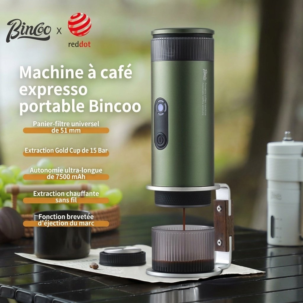 Machine à expresso portable Bincoo H1 Pro - 20 bars, café chaud et froid
