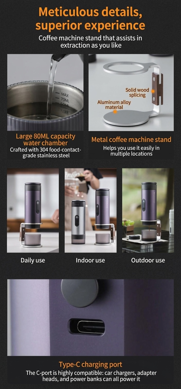Bincoo H1 Pro Portable Espresso Maker - 20 Bar Hot & Cold Brew