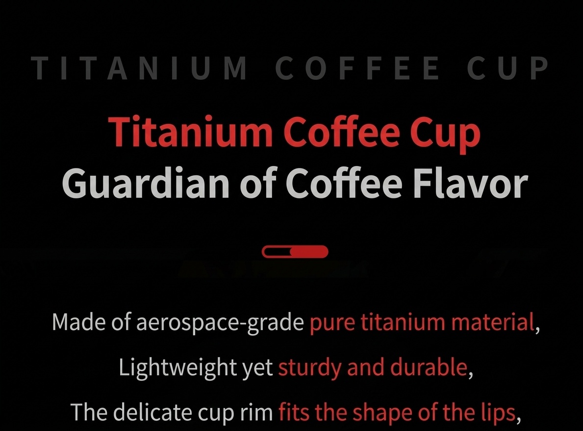 Bincoo Titanium Coffee Cup - 80ml Aesthetic Espresso Mug