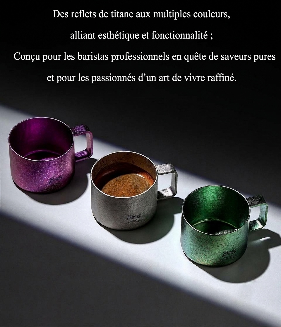 Tasse à café Bincoo en titane - Mug expresso esthétique de 80 ml