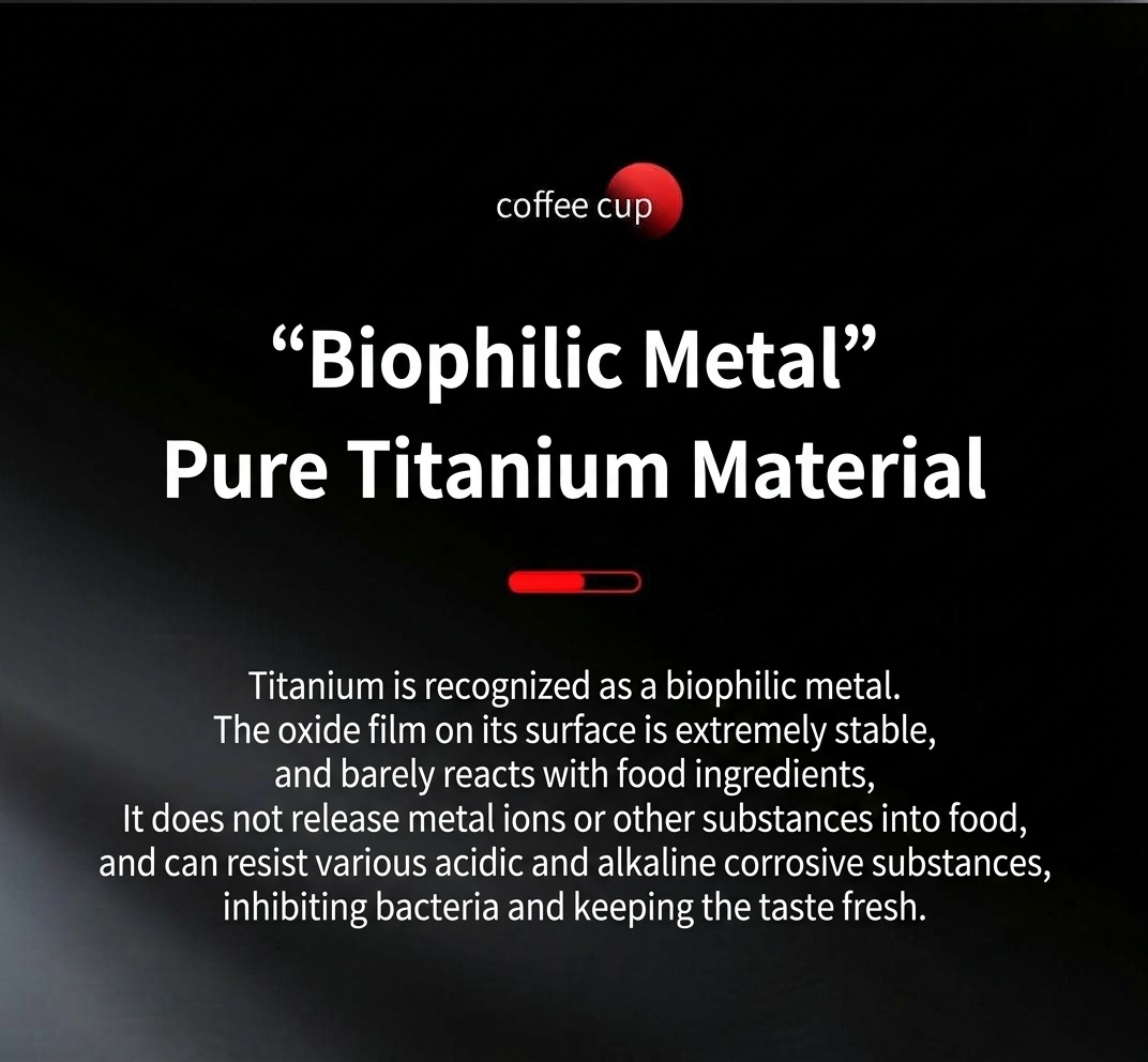 Bincoo Titanium Coffee Cup - 80ml Aesthetic Espresso Mug
