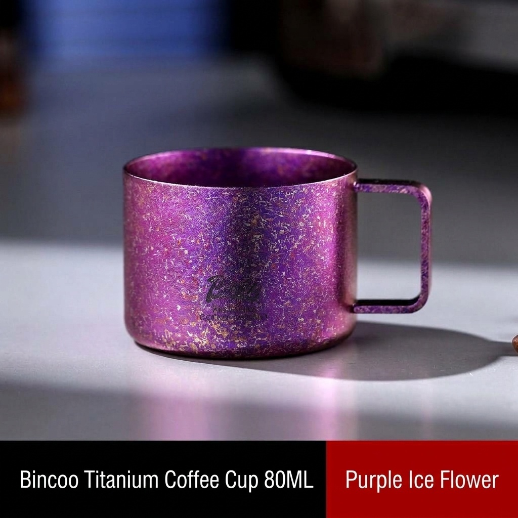 Bincoo Titanium Coffee Cup - 80ml Aesthetic Espresso Mug