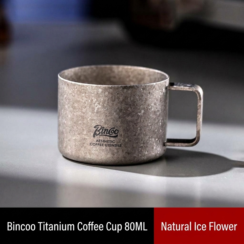 Bincoo Titanium Coffee Cup - 80ml Aesthetic Espresso Mug