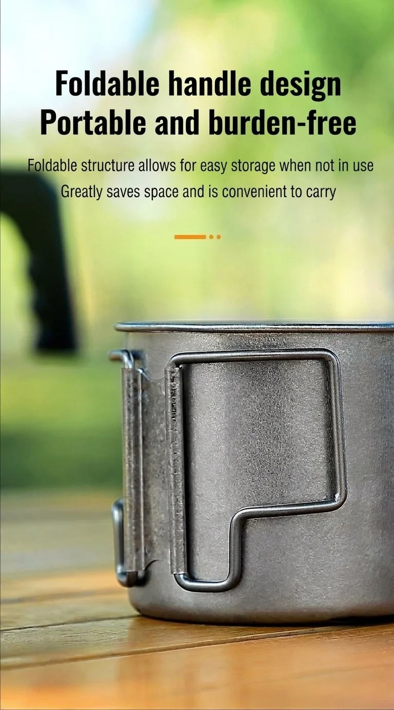Bincoo Titanium Coffee Mug - Lightweight Outdoor Camping Cup 330ML