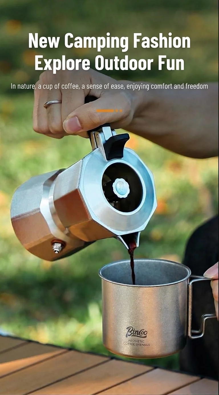 Bincoo Titanium Coffee Mug - Lightweight Outdoor Camping Cup 330ML