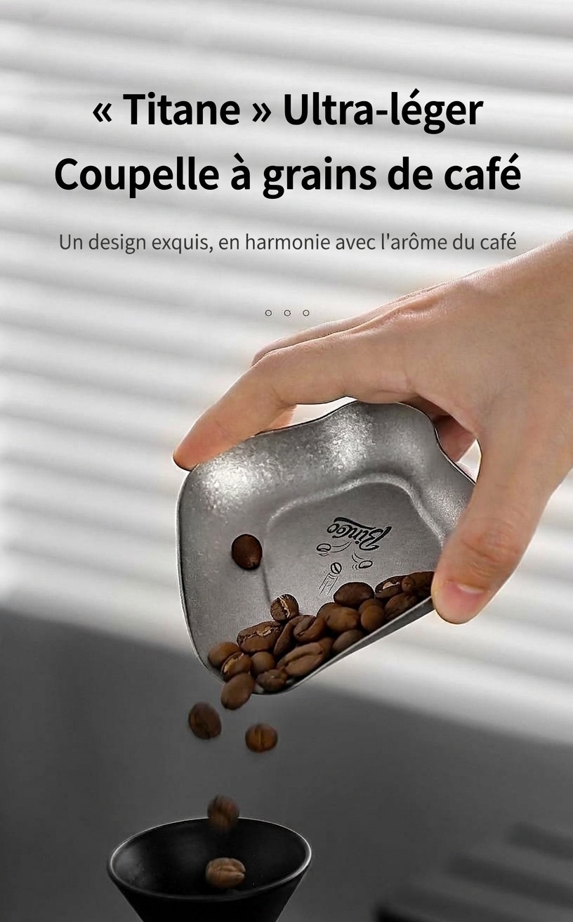 Plateau à grains de café en titane de qualité supérieure - Design en pétales pour une infusion optimale