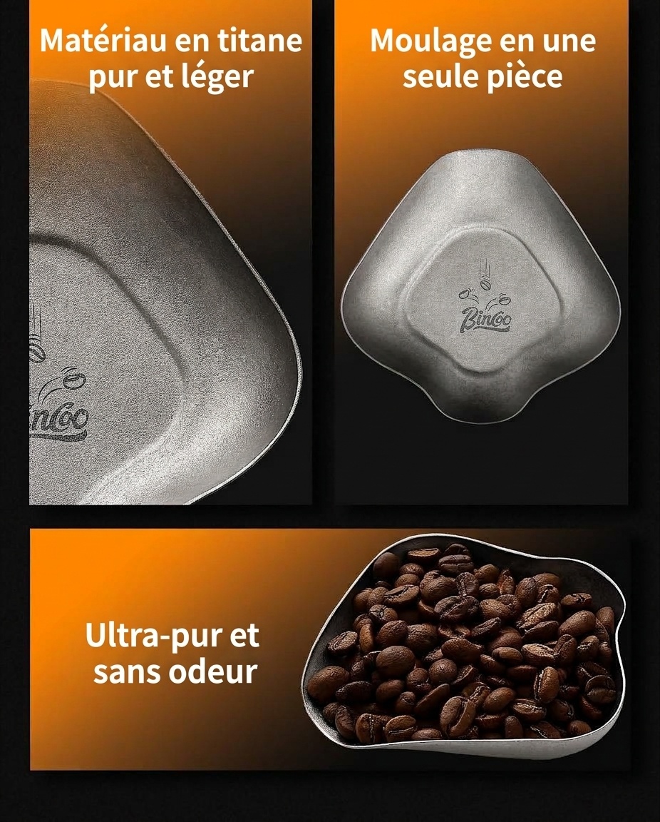 Plateau à grains de café en titane de qualité supérieure - Design en pétales pour une infusion optimale