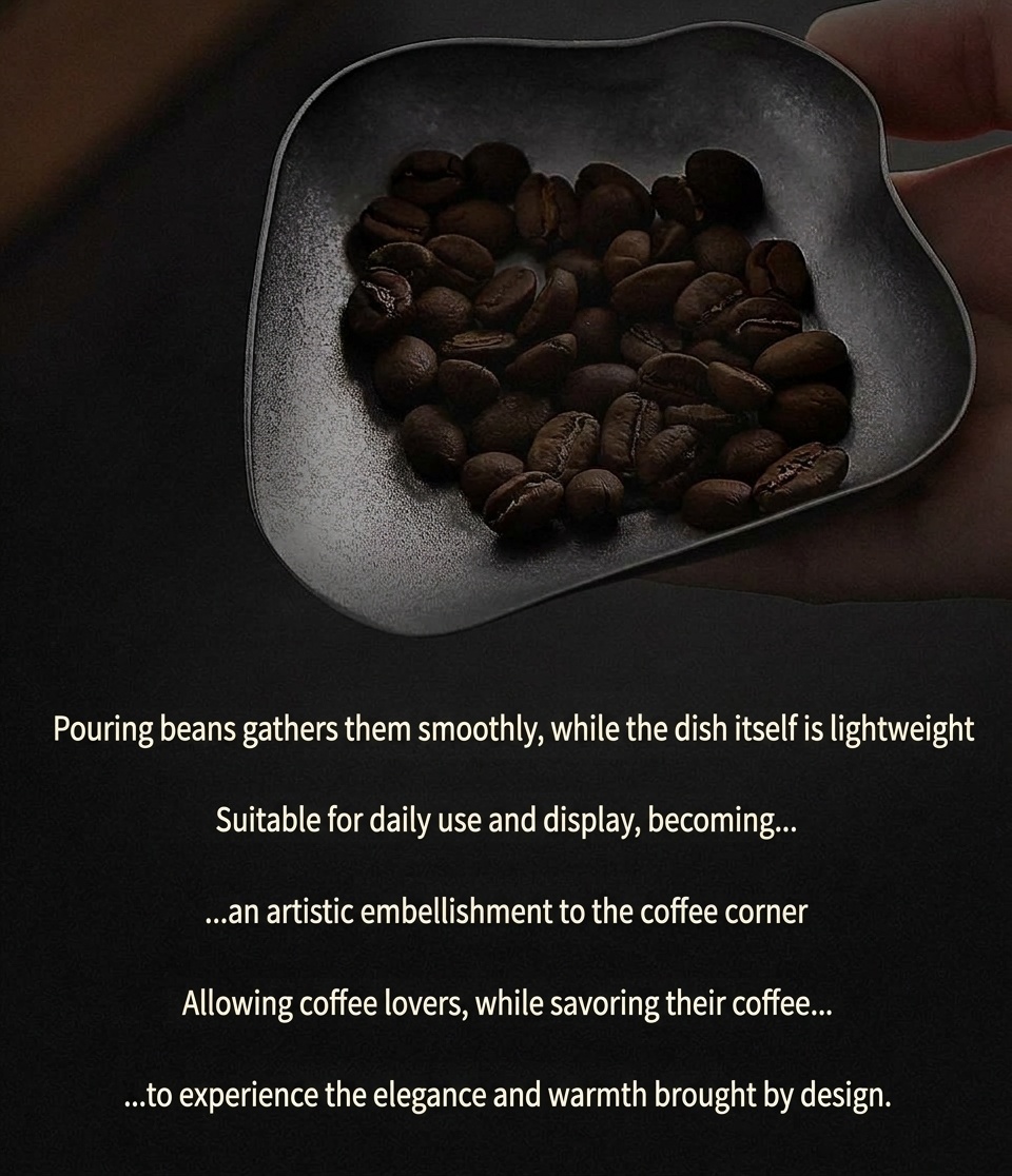 Premium Titanium Coffee Bean Tray - Petal Design for Brewing