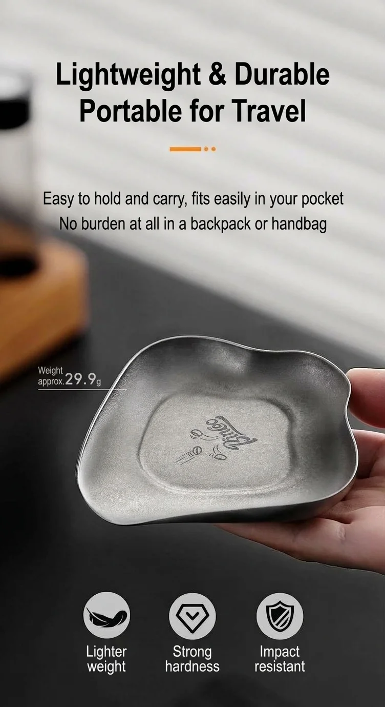 Premium Titanium Coffee Bean Tray - Petal Design for Brewing