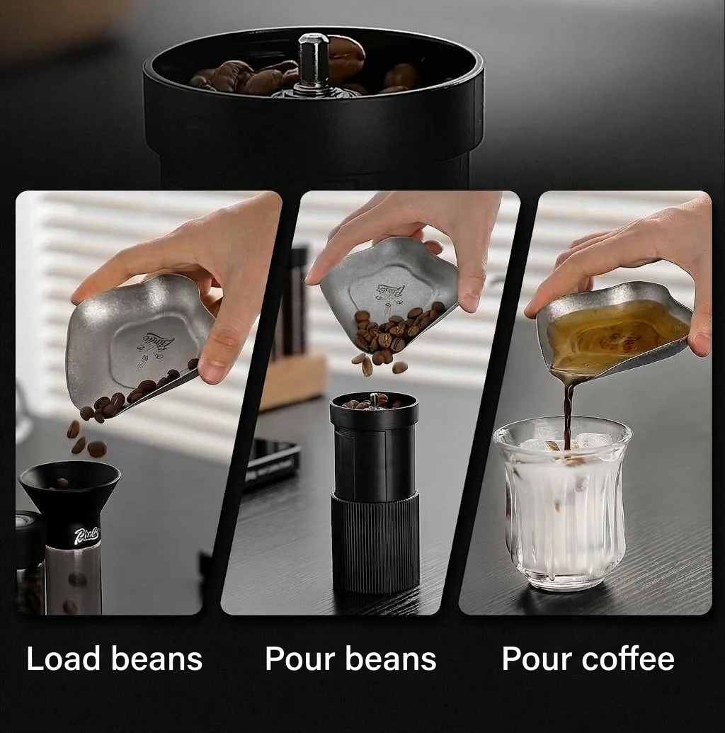 Premium Titanium Coffee Bean Tray - Petal Design for Brewing