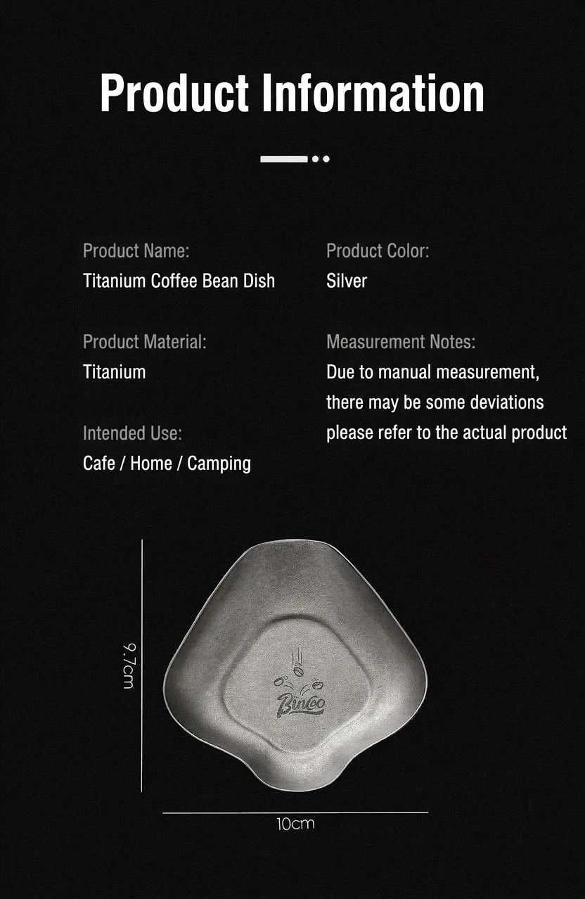 Premium Titanium Coffee Bean Tray - Petal Design for Brewing