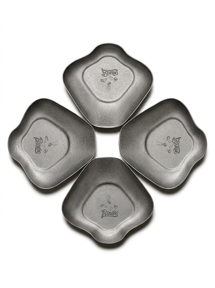 Premium Titanium Coffee Bean Tray - Petal Design for Brewing