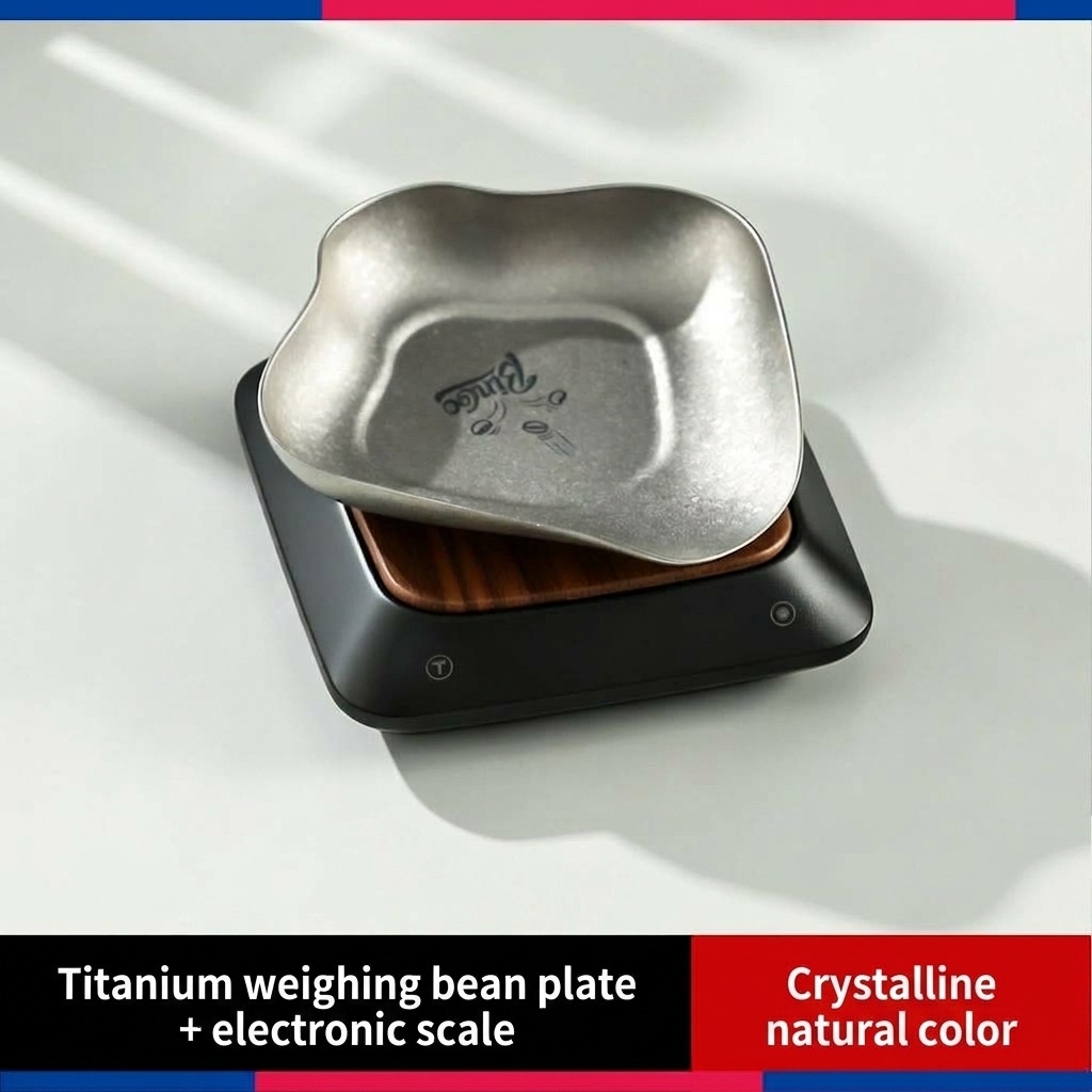 Premium Titanium Coffee Bean Tray - Petal Design for Brewing