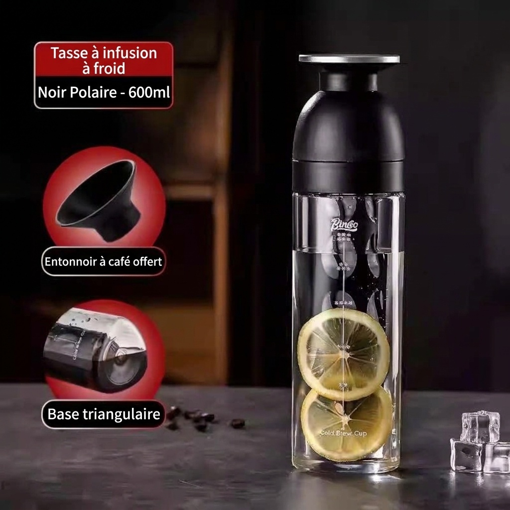 Bouteille infuseur à thé et cafetière à infusion à froid BinCo 600 ml