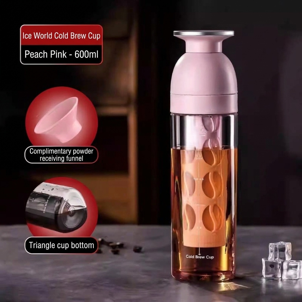 BinCo 600ml Cold Brew Coffee Maker & Tea Infuser Bottle