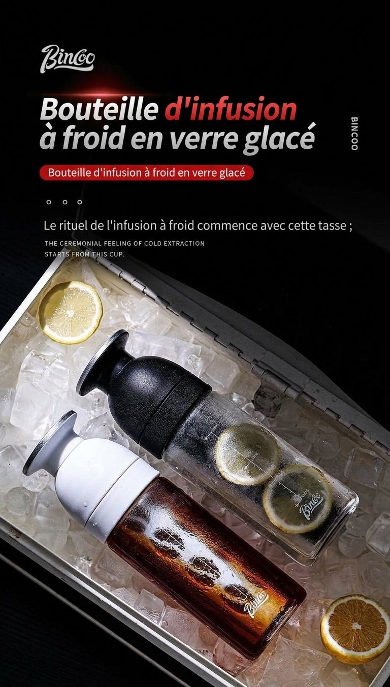 Bouteille infuseur à thé et cafetière à infusion à froid BinCo 600 ml
