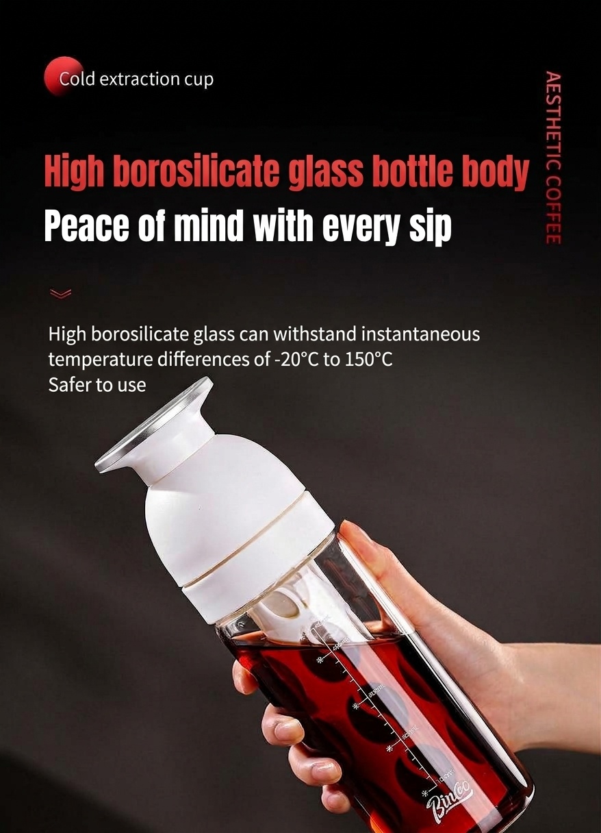 BinCo 600ml Cold Brew Coffee Maker & Tea Infuser Bottle