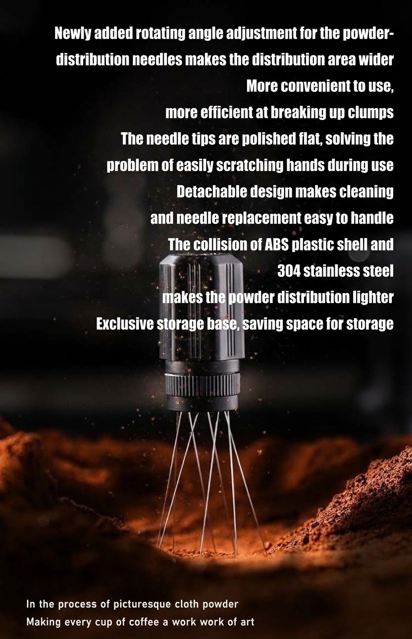 Premium Adjustable Coffee WDT Tool Espresso Distributor