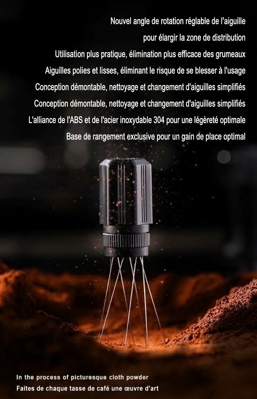 Distributeur d'espresso WDT Tool Premium Réglable