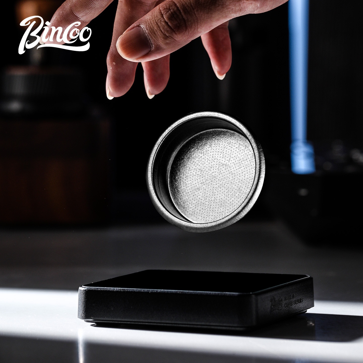 Bincoo 58.5mm Titanium Espresso Filter Basket | Silver, Blue, Gold