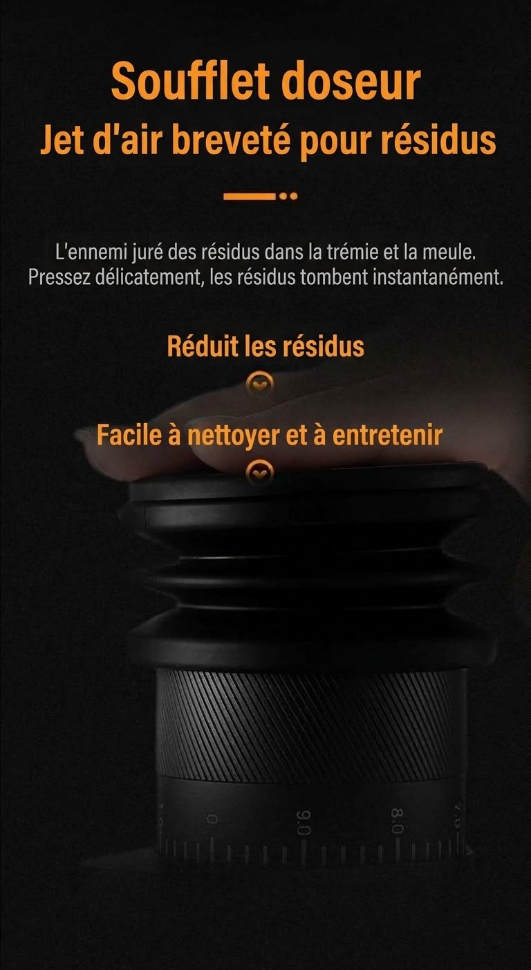 Moulin à café électrique Bincoo | Meules CNC de précision
